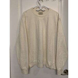 St. John’s Bay Crew Neck Sweater Men’s XXL Cream Ivory Classic Preppy Heritage